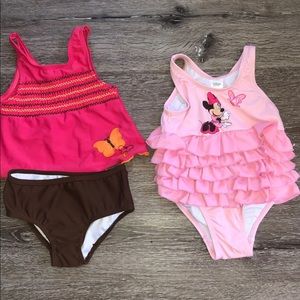 12 month baby girl bathingsuit lot